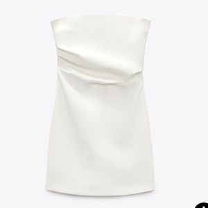 White Strapless Mini Dress